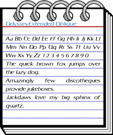 OdysseyExtended Oblique Font