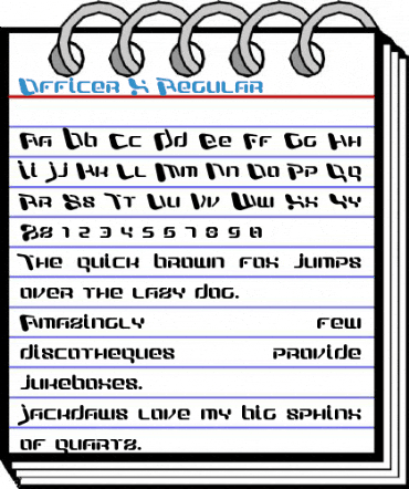 Officer X Regular Font