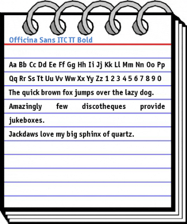Officina Sans ITC TT Bold Font