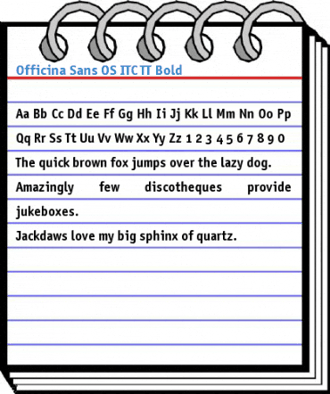 Officina Sans OS ITC TT Bold Font