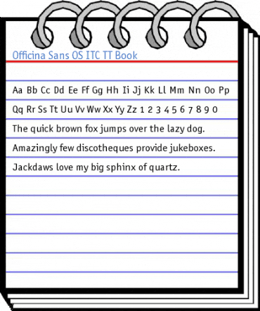 Officina Sans OS ITC TT Book Font