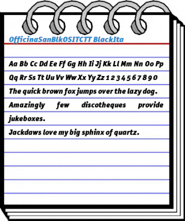 OfficinaSanBlkOSITCTT BlackIta Font