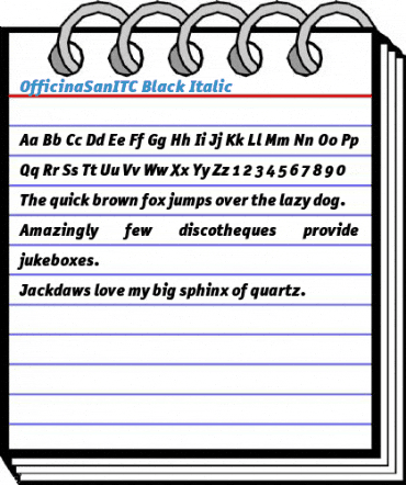 OfficinaSanITC Black Italic Font
