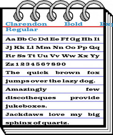 Clarendon Bold Expanded Regular Font