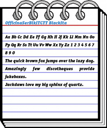OfficinaSerBlkITCTT BlackIta Font