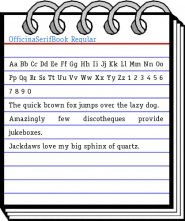 OfficinaSerifBook Regular Font
