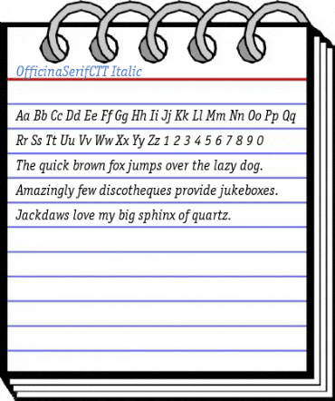 OfficinaSerifCTT Italic Font