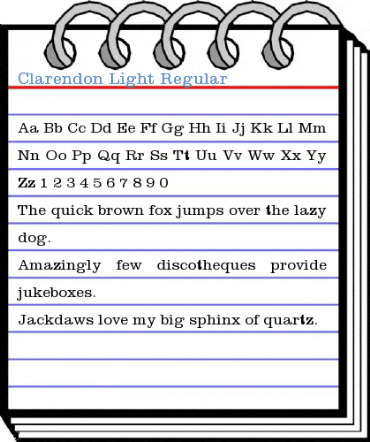 Clarendon Light Regular Font