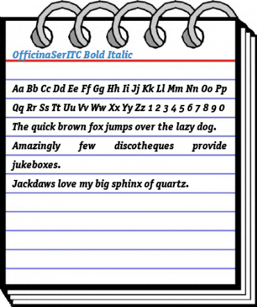 OfficinaSerITC Bold Italic Font
