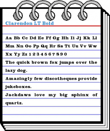 Clarendon LT Bold Font