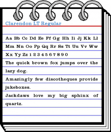 Clarendon LT Regular Font