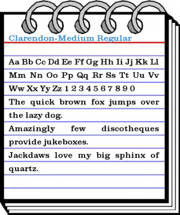 Clarendon-Medium Regular Font