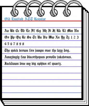 Old English ATT Regular Font