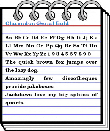 Clarendon-Serial Bold Font