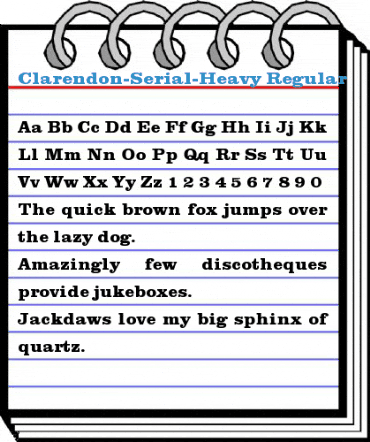 Clarendon-Serial-Heavy Regular Font