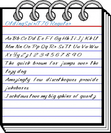 OldingSpiriT76 Regular Font