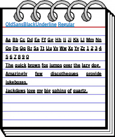 OldSansBlackUnderline Regular Font