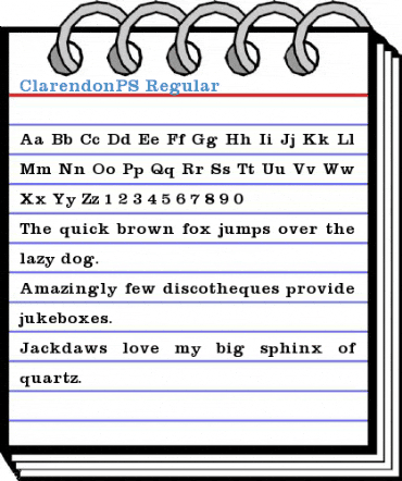 ClarendonPS Regular Font