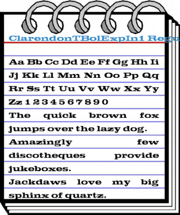 ClarendonTBolExpIn1 Regular Font