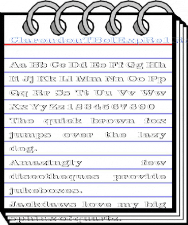 ClarendonTBolExpRe1 Regular Font