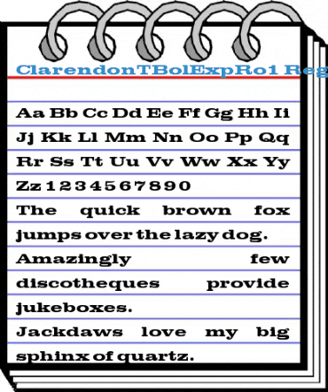 ClarendonTBolExpRo1 Regular Font