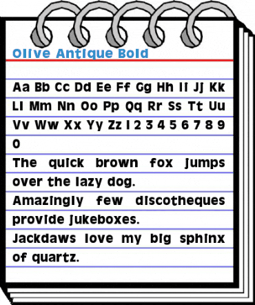 Olive Antique Bold Font