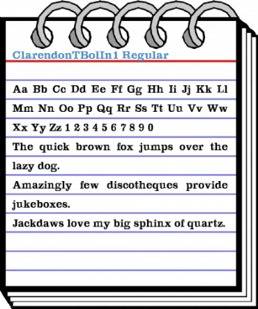 ClarendonTBolIn1 Regular Font