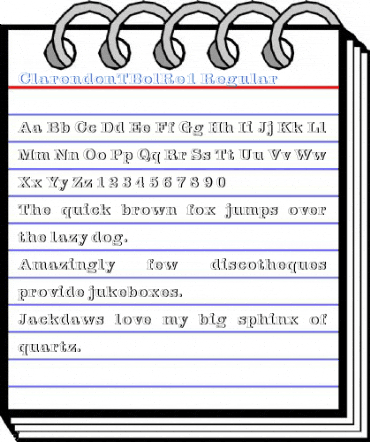 ClarendonTBolRe1 Regular Font