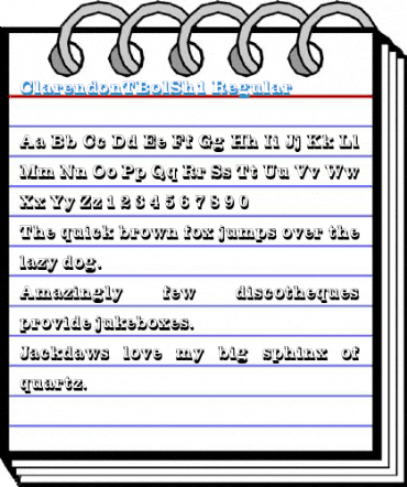 ClarendonTBolSh1 Regular Font