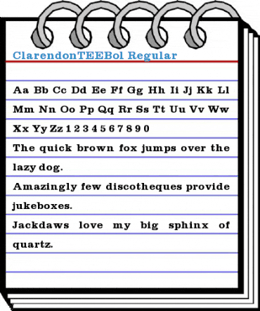 ClarendonTEEBol Regular Font