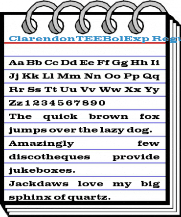 ClarendonTEEBolExp Regular Font