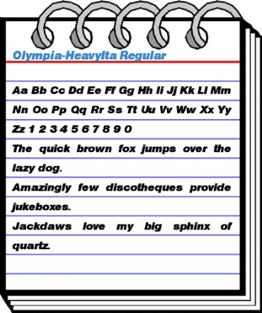 Olympia-HeavyIta Regular Font