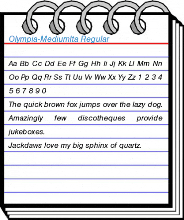 Olympia-MediumIta Regular Font