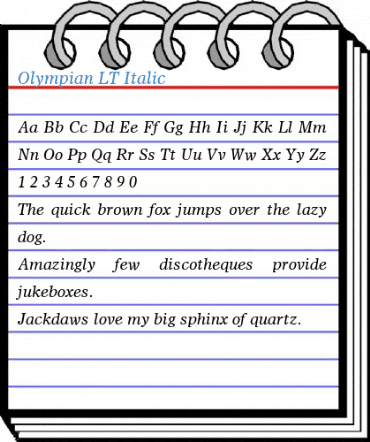 Olympian LT Italic Font