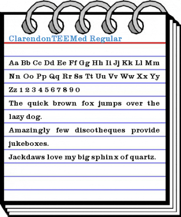ClarendonTEEMed Regular Font