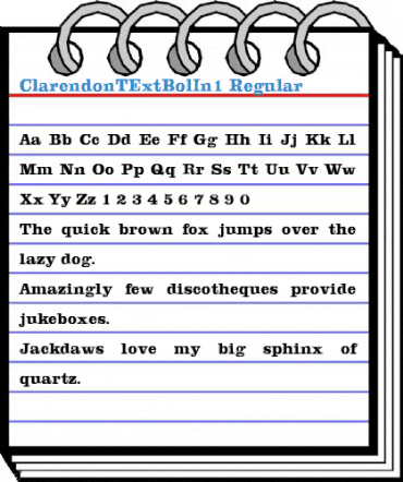 ClarendonTExtBolIn1 Regular Font
