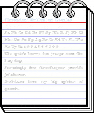 ClarendonTExtBolOu1 Regular Font