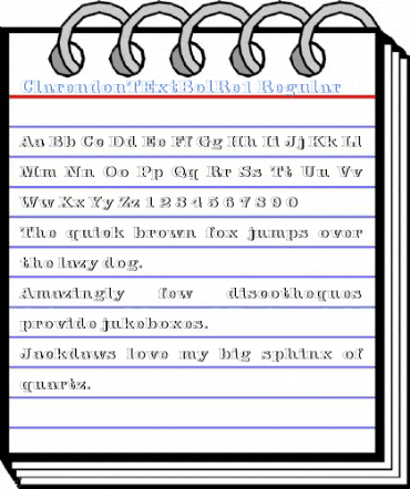 ClarendonTExtBolRe1 Regular Font