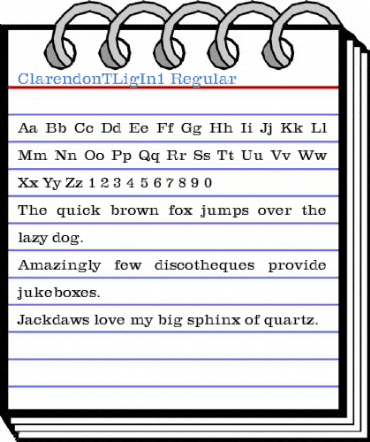 ClarendonTLigIn1 Regular Font