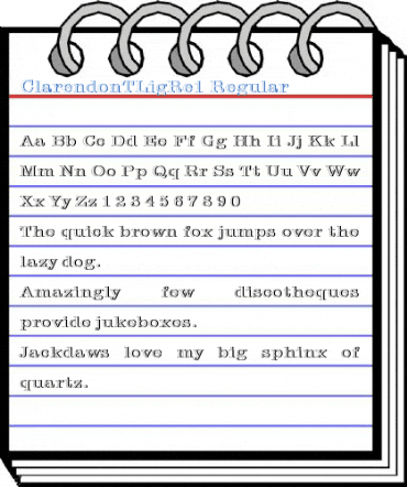 ClarendonTLigRe1 Regular Font
