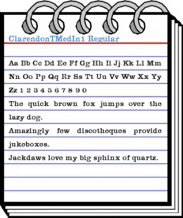 ClarendonTMedIn1 Regular Font