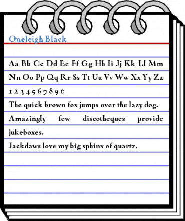 Oneleigh Black Font
