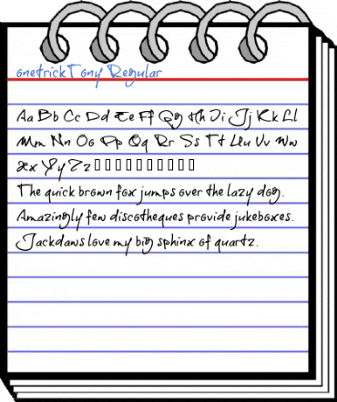 onetrickTony Regular Font