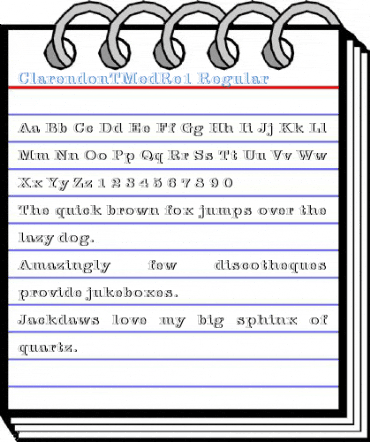 ClarendonTMedRe1 Regular Font