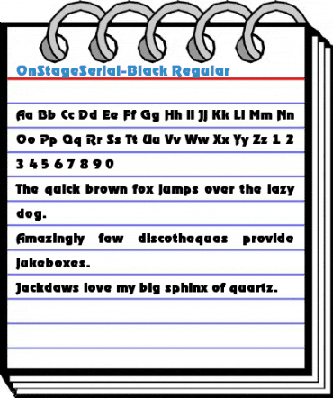 OnStageSerial-Black Regular Font