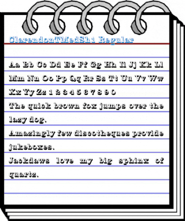 ClarendonTMedSh1 Regular Font