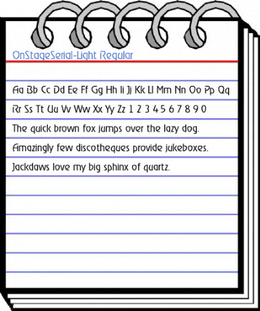 OnStageSerial-Light Regular Font