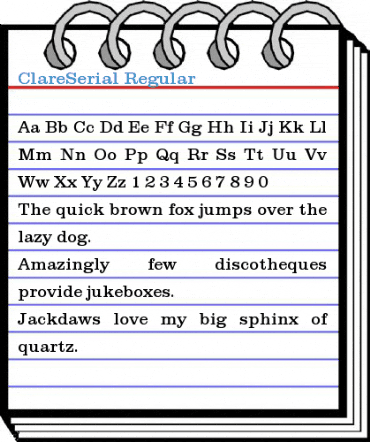 ClareSerial Regular Font