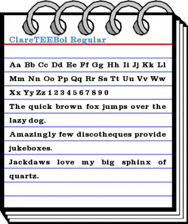 ClareTEEBol Regular Font