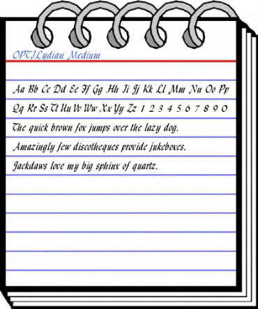 OPTILydian Medium Font
